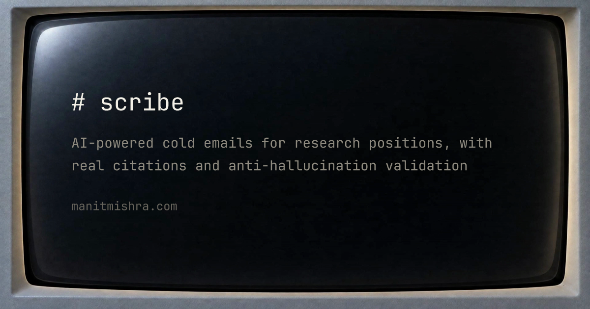 Scribe | manitmishra.com